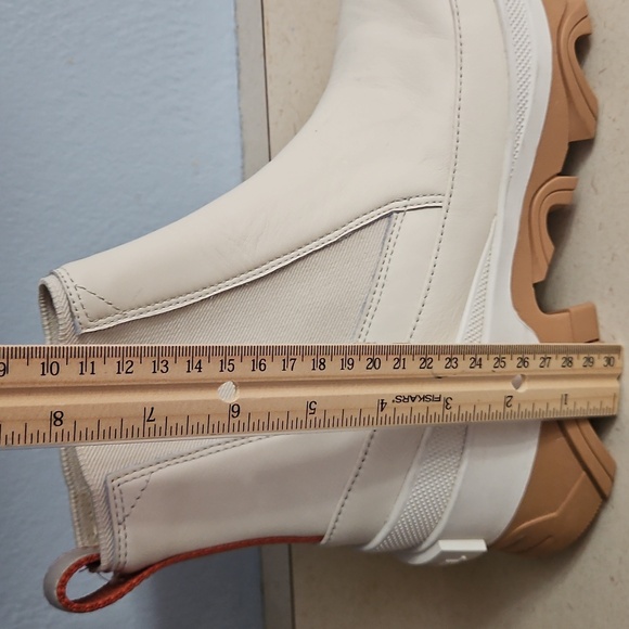 Sorel Brex Chelsea Ankle Boot Leather Women's 7.5 Pull On Natural Sea Salt - Picture 9 of 14